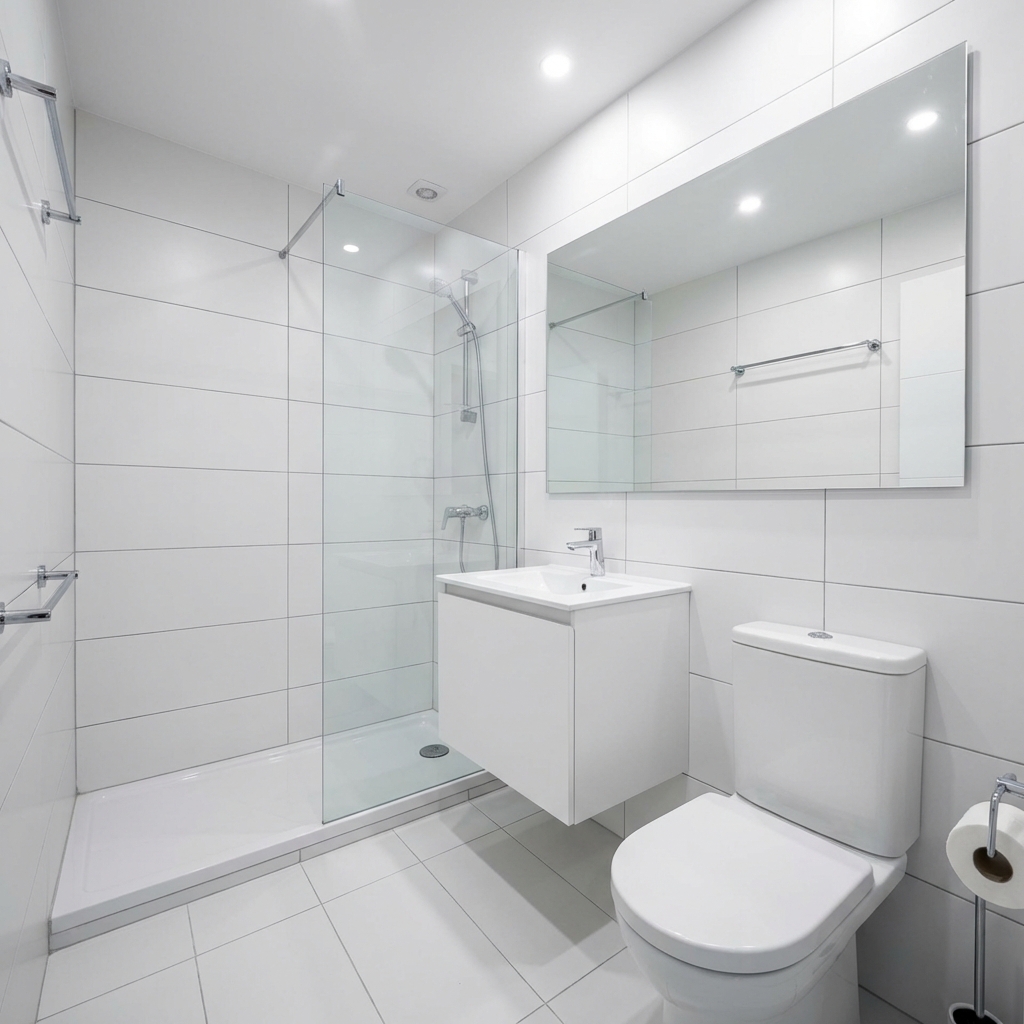 Reforma de baño funcional en Chamberí - 5m² con ducha, mueble y sanitarios